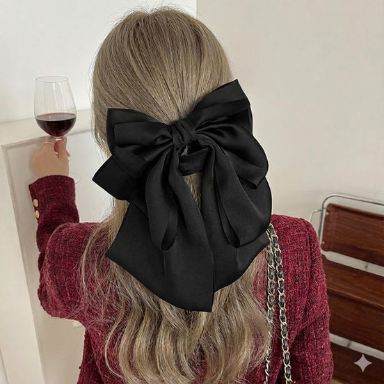 Extra Large Satin Bow Hair Clip
