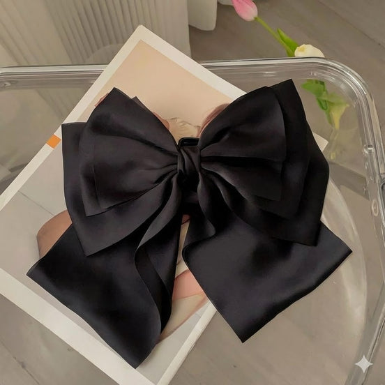 Satin Triple Bow Hair Clip