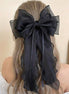 Ribbon Top Organza Bow Hair Clip