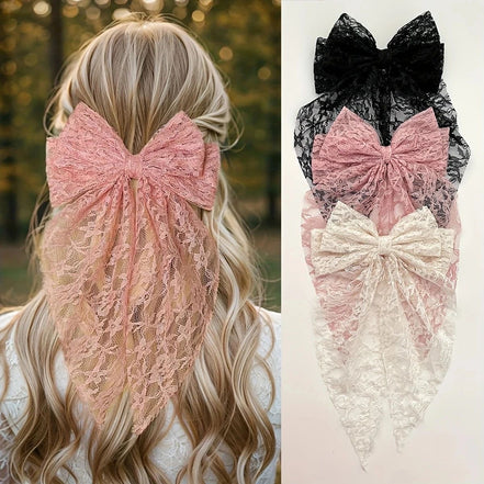 Lace Double Bow Hair Clip