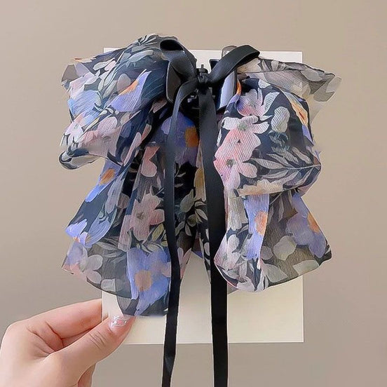 Chiffon Bend Bow Hair Clip