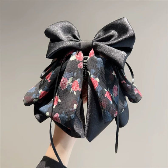 Subtle Pattern Bow Hair Clip