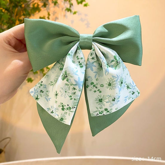 Spring Color Bow Hair Clip
