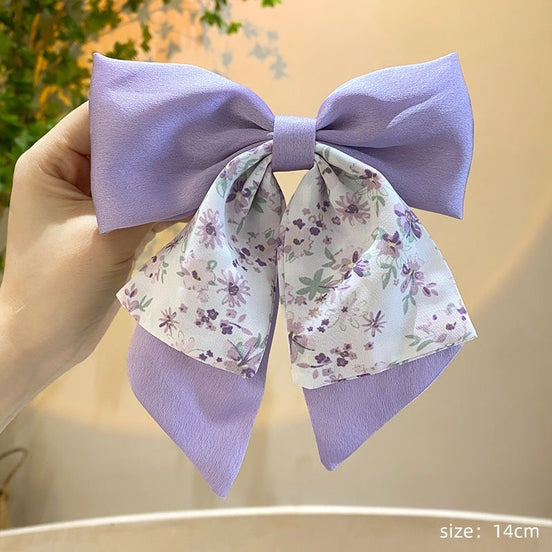 Spring Color Bow Hair Clip