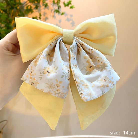 Spring Color Bow Hair Clip