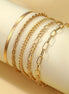 5pcs Set Minimalist Gold Colour Bracelets
