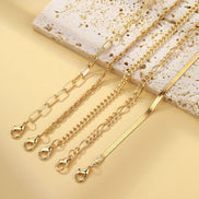 5pcs Set Minimalist Gold Colour Bracelets