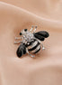 Black&White Metal Bee Brooch
