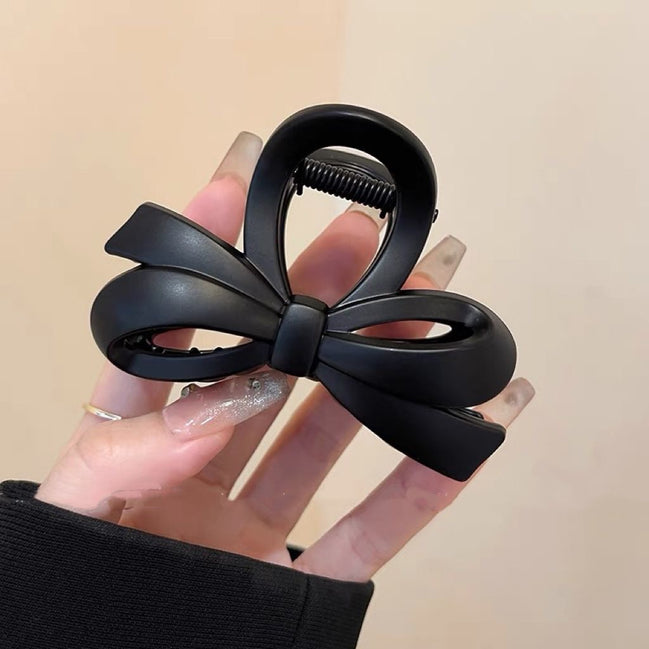 Maillard Style Matte Bow Hair Claw Clip