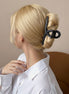 Maillard Style Matte Bow Hair Claw Clip