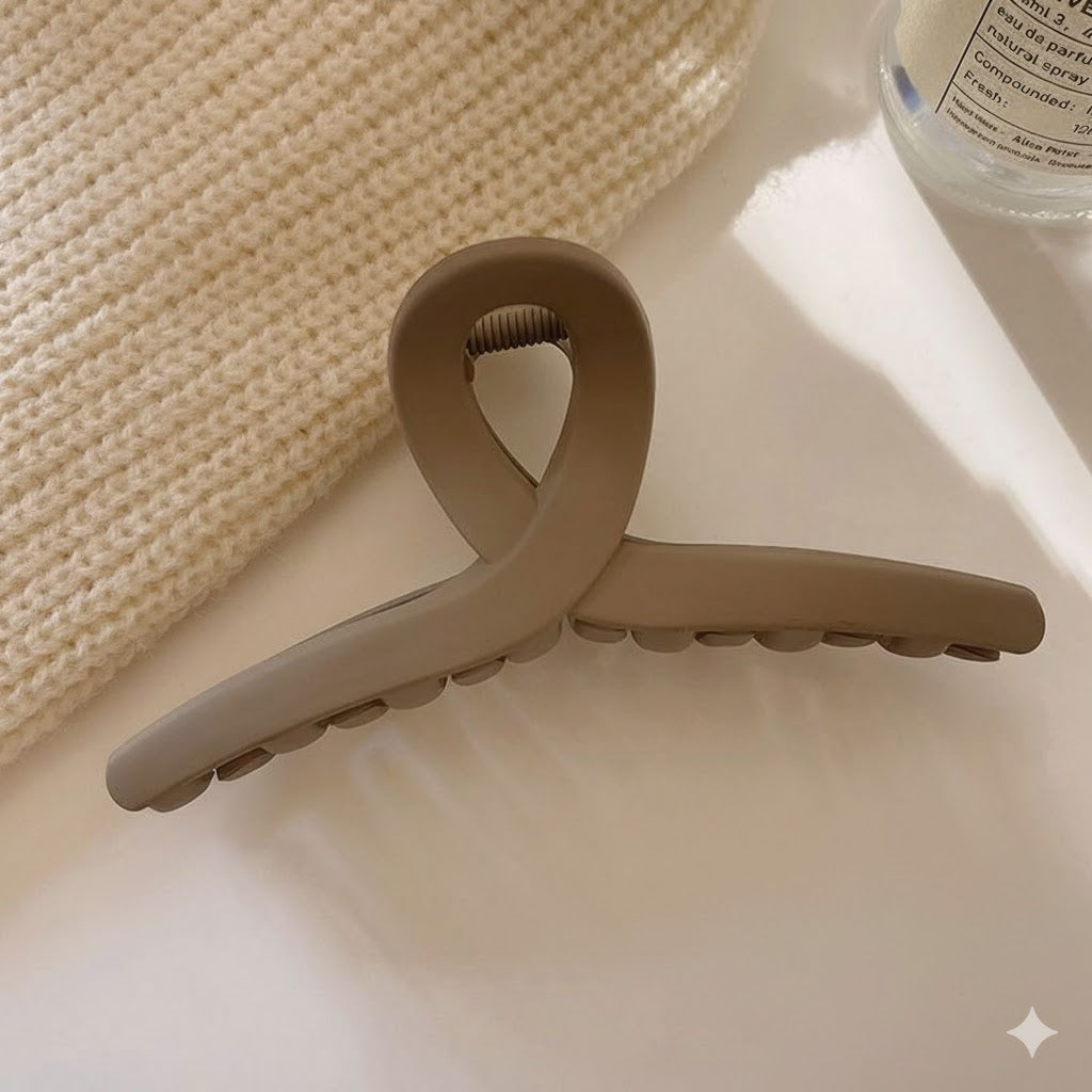 Maillard Style Matte Bow Hair Claw Clip