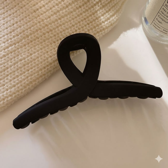 Maillard Style Matte Bow Hair Claw Clip