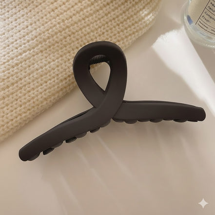 Maillard Style Matte Bow Hair Claw Clip