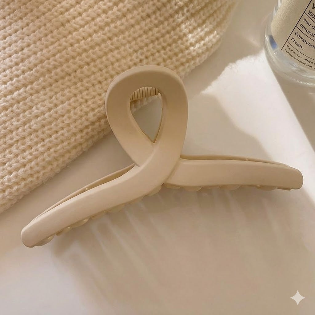 Maillard Style Matte Bow Hair Claw Clip