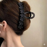 Maillard Style Matte Flower Hair Claw Clip