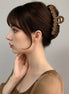 Maillard Style Matte Flower Hair Claw Clip