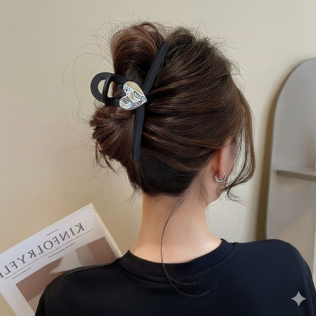 Heart Top Hair Claw Clip