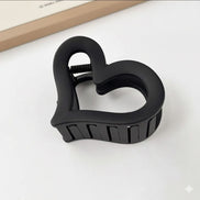 Maillard Matte Heart-shape Hollow Hair Claw Clip