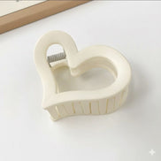 Maillard Matte Heart-shape Hollow Hair Claw Clip