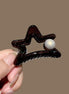 Pearl Top Star-shape Hair Claw Clip