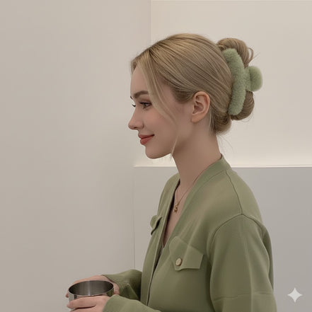 Fluffy Hair Claw Clip