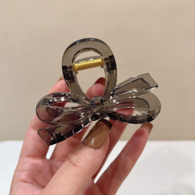 Small Jelly Bow Hair Claw Clip