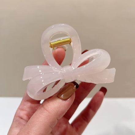 Small Jelly Bow Hair Claw Clip