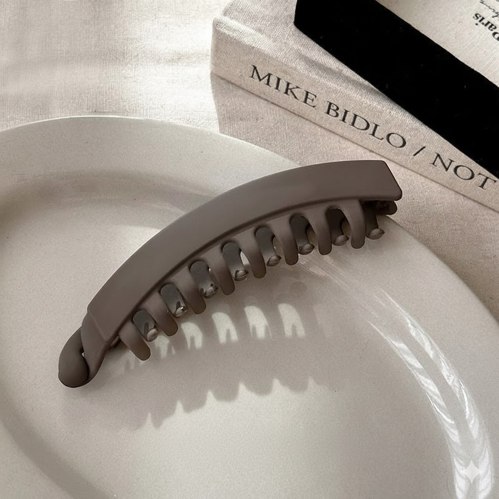 Maillard Matte Banana Hair Claw Clip