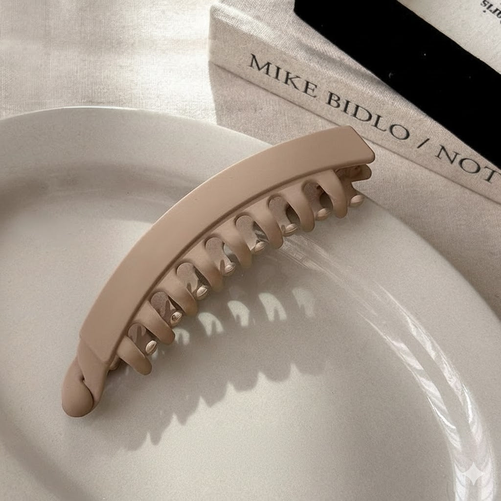 Maillard Matte Banana Hair Claw Clip