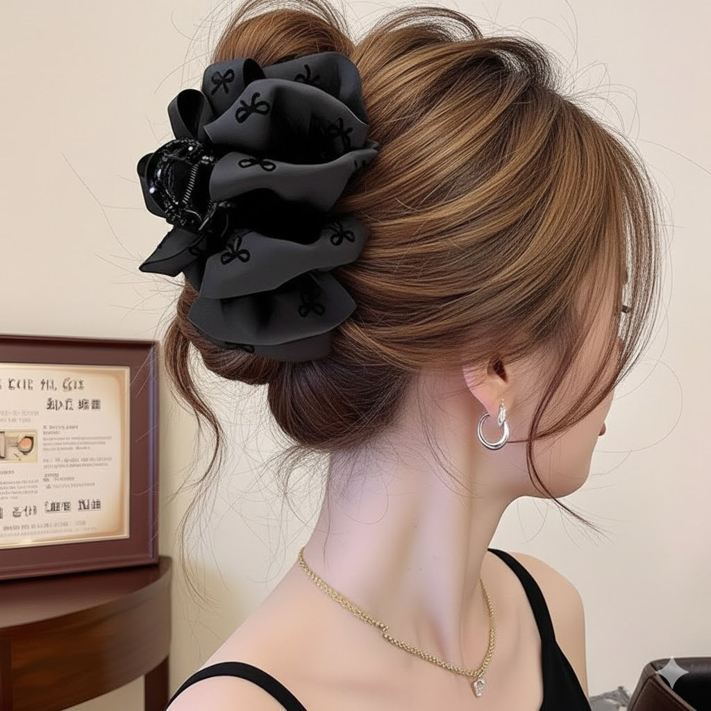 Silky Satin Bubble Hair Claw Clip
