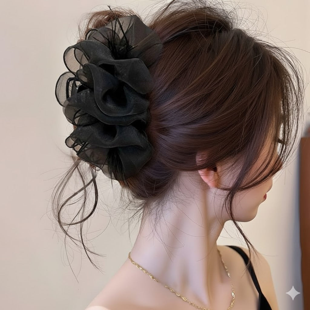 Organza Bubble Hair Claw Clip