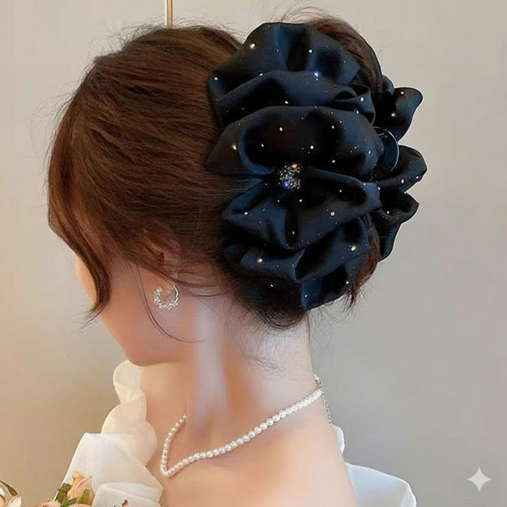 Organza/Satin Could Bubble Hair Claw Clip