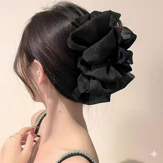 Organza/Satin Could Bubble Hair Claw Clip