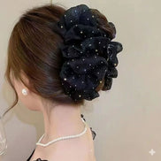 Organza/Satin Could Bubble Hair Claw Clip