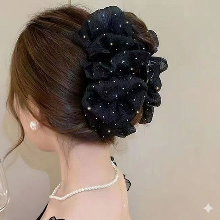 Organza/Satin Could Bubble Hair Claw Clip