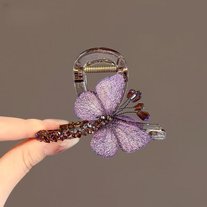 Crystal Butterfly Hair Claw Clip