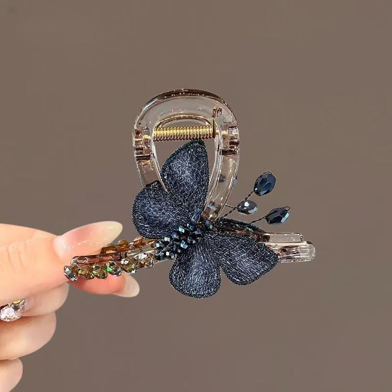 Crystal Butterfly Hair Claw Clip
