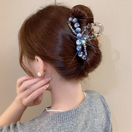 Shine Crystal Bow Hair Claw Clip