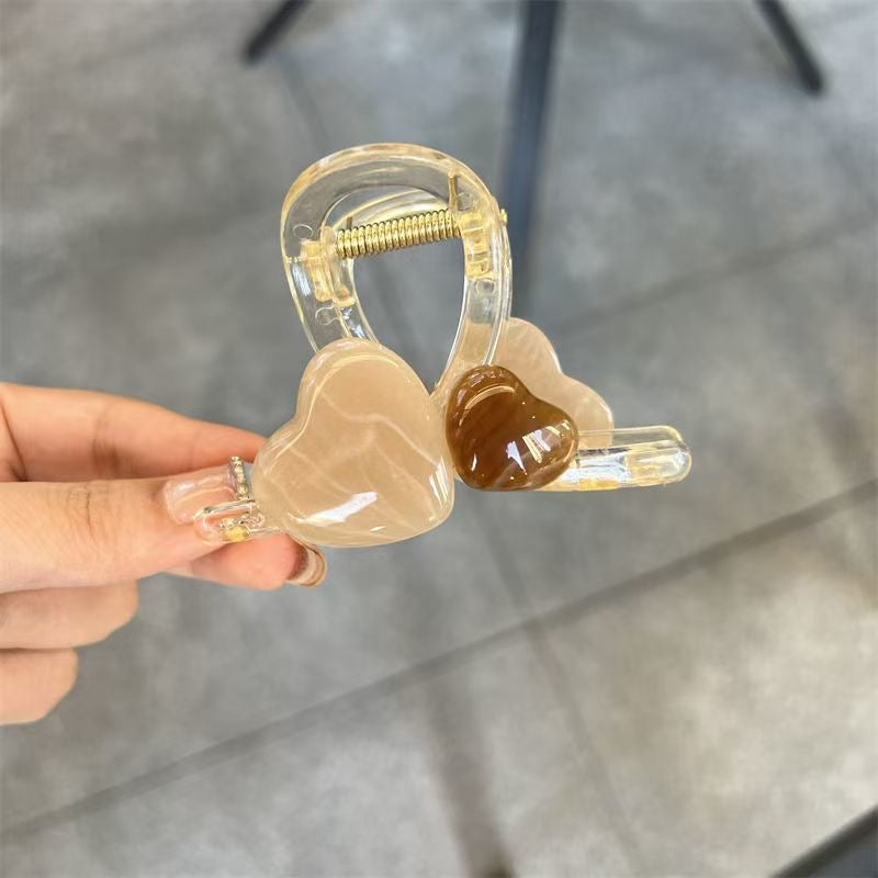 Jelly Heart Small Hair Claw Clip