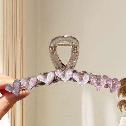 Jelly Hearts Row Hair Claw Clip