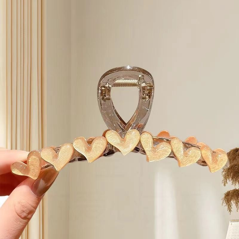 Jelly Hearts Row Hair Claw Clip