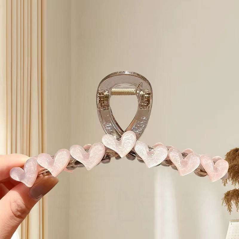 Jelly Hearts Row Hair Claw Clip
