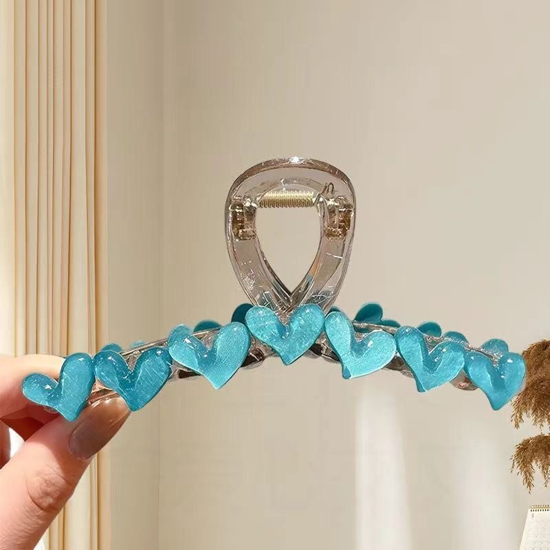 Jelly Hearts Row Hair Claw Clip