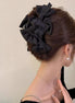 Satin Triple Bow Hair Claw Clip