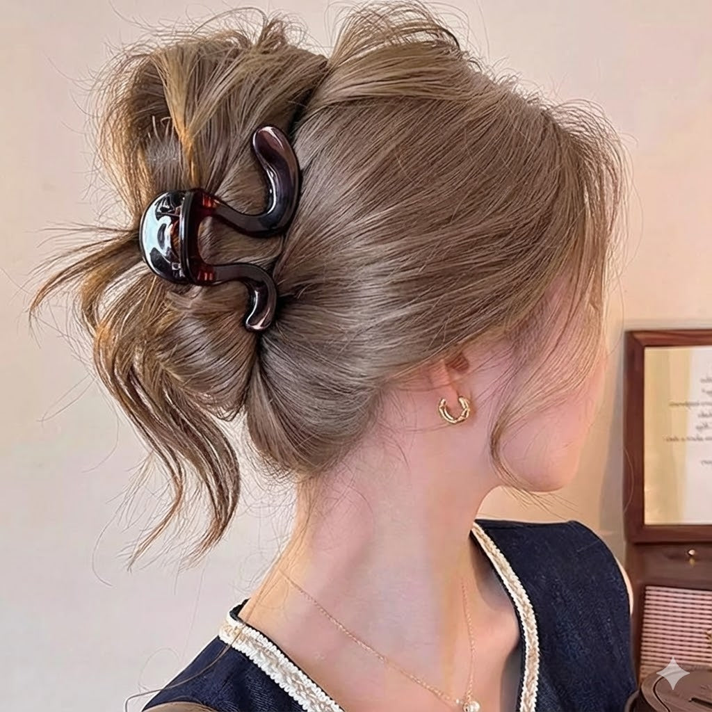 Small Size Wave-shape Hair Claw Clip