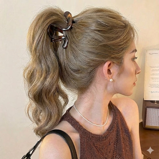 Small Size Wave-shape Hair Claw Clip