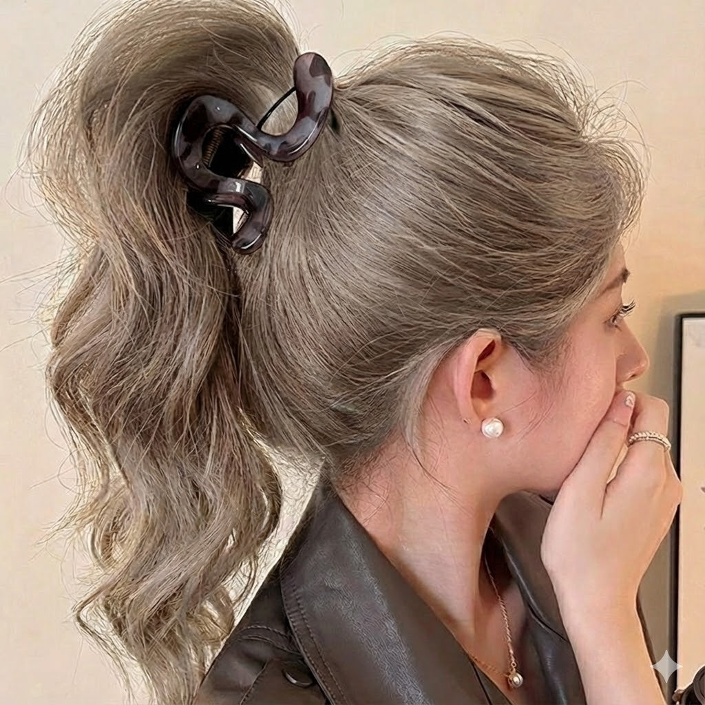 Small Size Wave-shape Hair Claw Clip