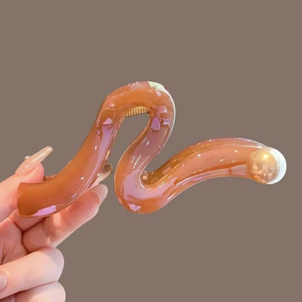 Large Size Wave-shape Hair Claw Clip