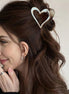 Metal Heart Hair Claw Clip