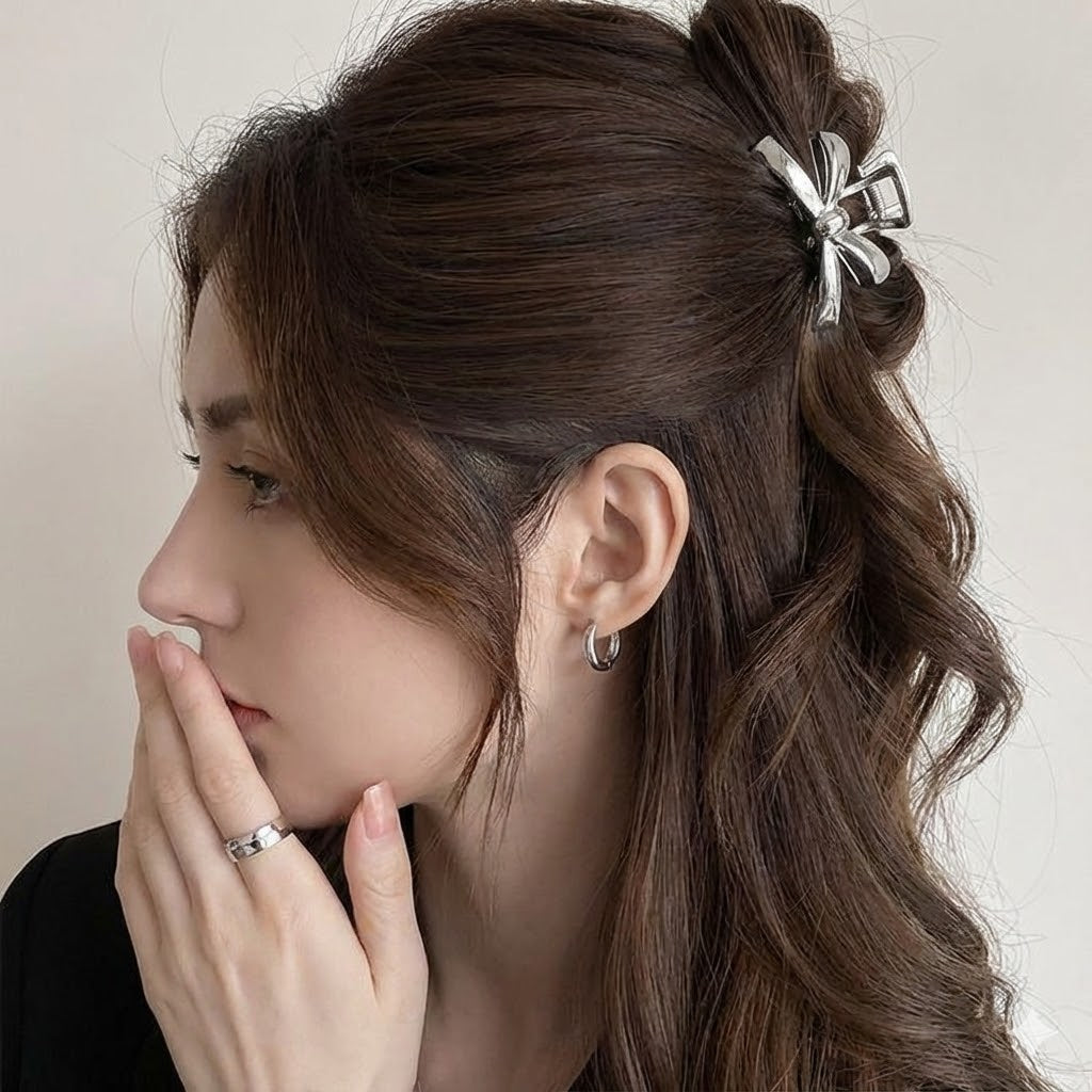 Metal Bow Hair Claw Clip
